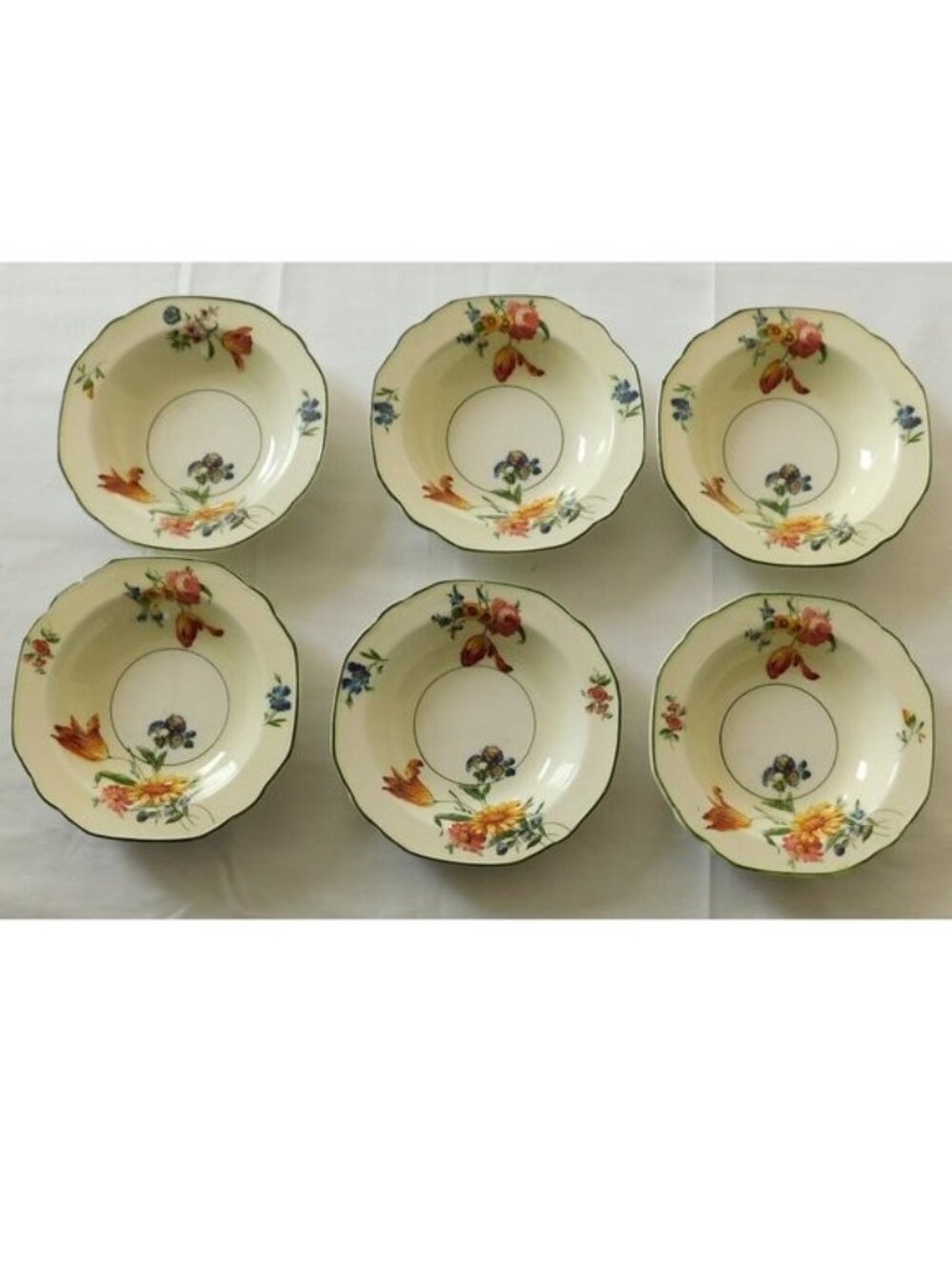China Dinnerware Grindley Windsor Ivory The Blenheim, 6 Berry Dessert Berry Bowl
